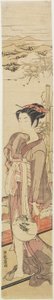 (Ragazza che si rinfresca sulla veranda), c. 1772-1781 da Isoda Koryusai